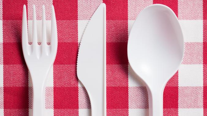 Single-use forks and spoons are on the list of materials the U.S Plastics Pact seeks to phase out by 2030.