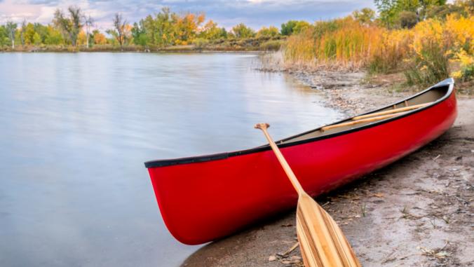 Canoe on Minnesota's boundary waters.