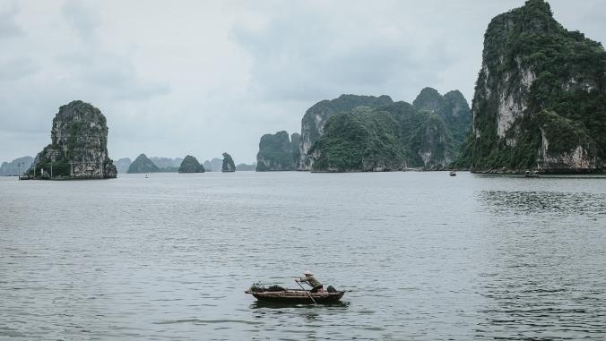 越南，Hạ Long Bay的渔民