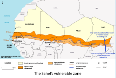 萨赫勒地区的脆弱区